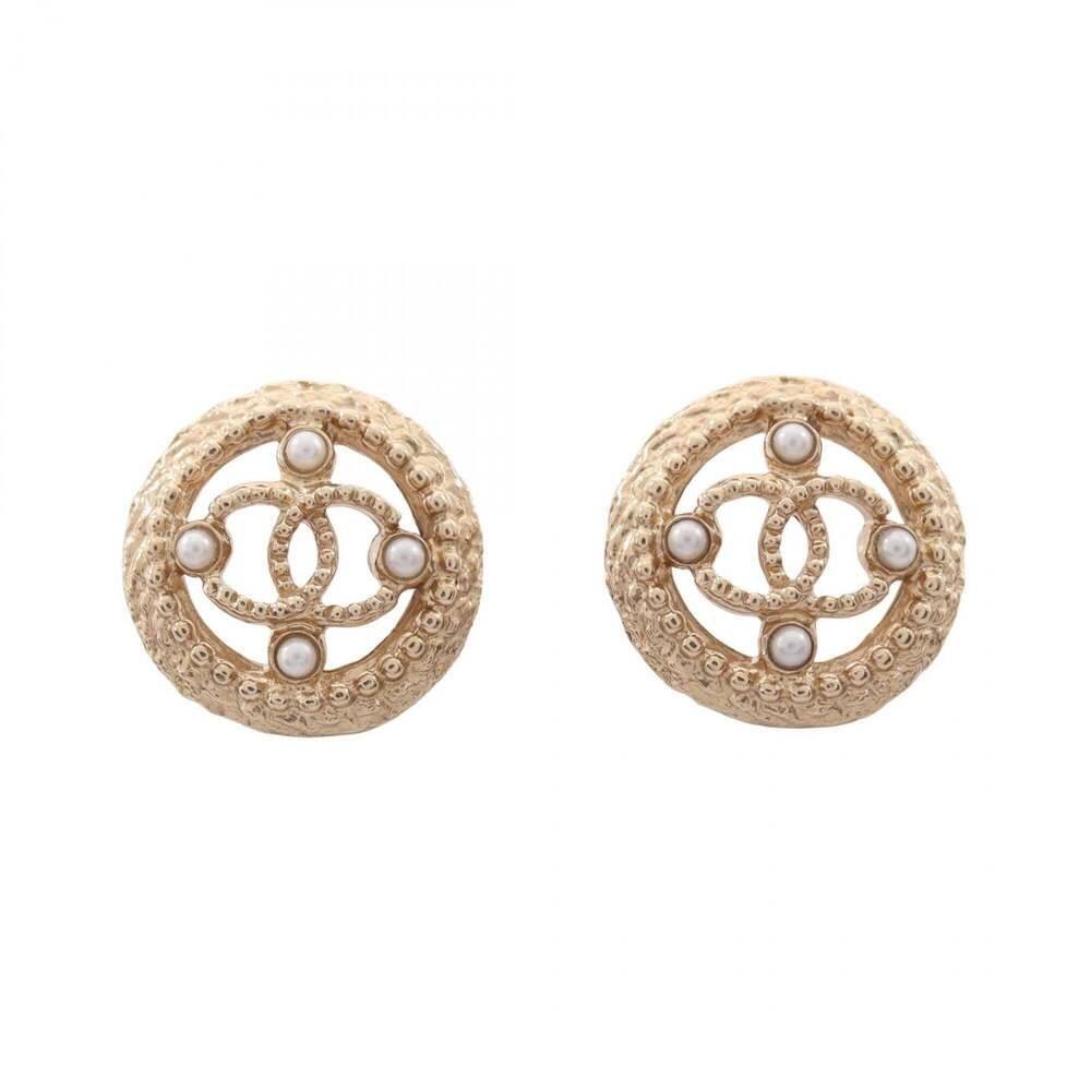 Chanel Cc Logo Circle Earrings Metal #312602C10B